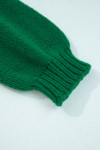 Evergreen Plaid Bow Christmas Sweater