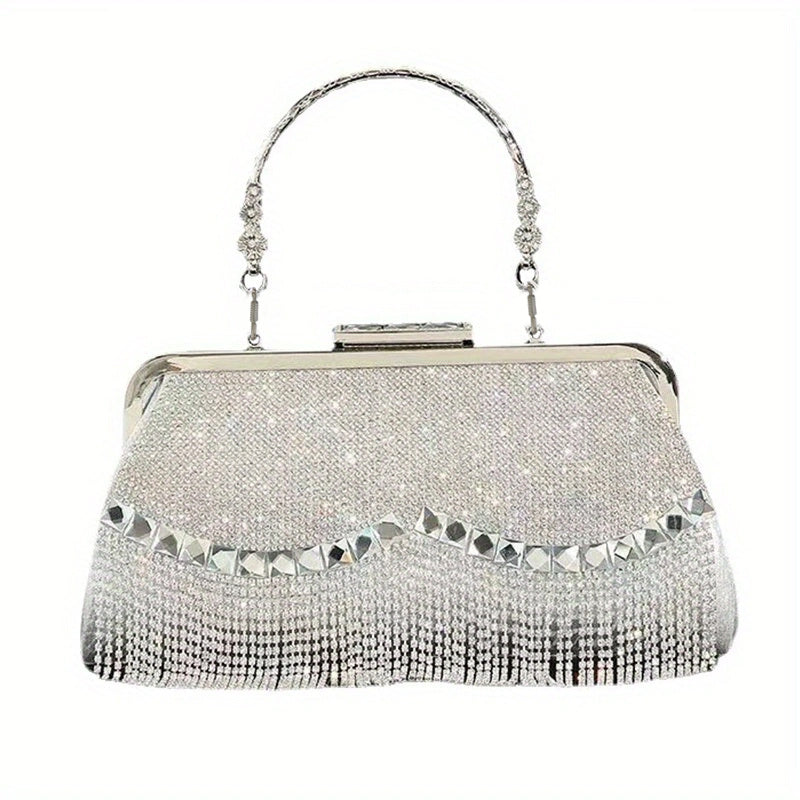 Rhinestone Evening Satchel Bag