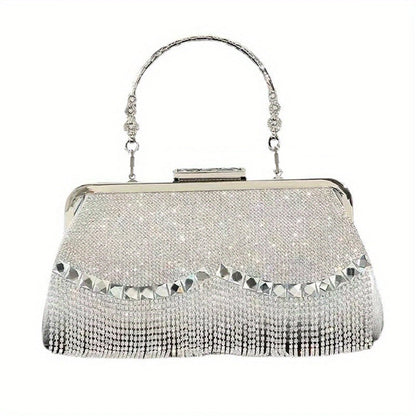 Rhinestone Evening Satchel Bag