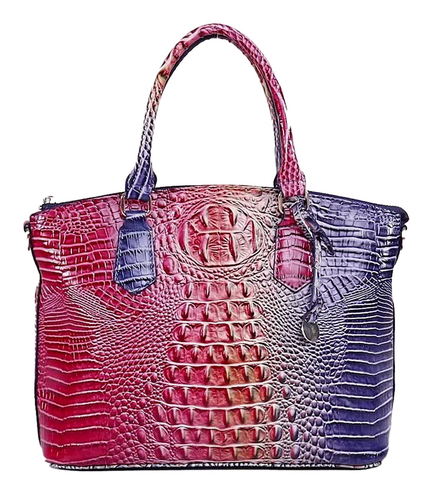 Crocodile Embossed Womens Handbag Chic Satchel
