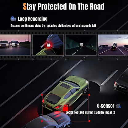 4k Mirror Dash Cam Front And Rear