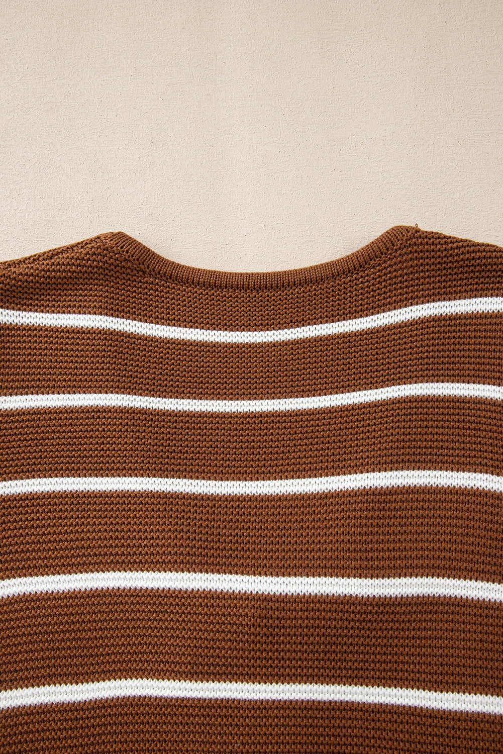 Chestnut Striped Tie Front Cardigan