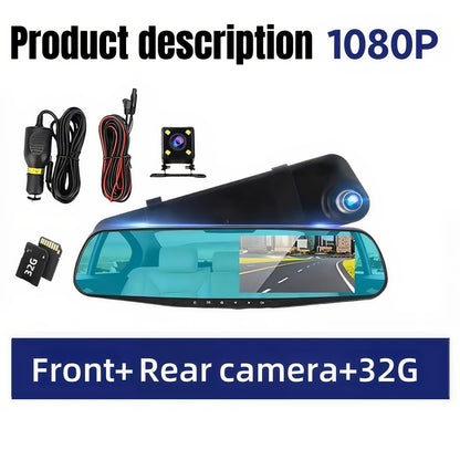 Hd Dash Cam With Night Vision Dual Lens