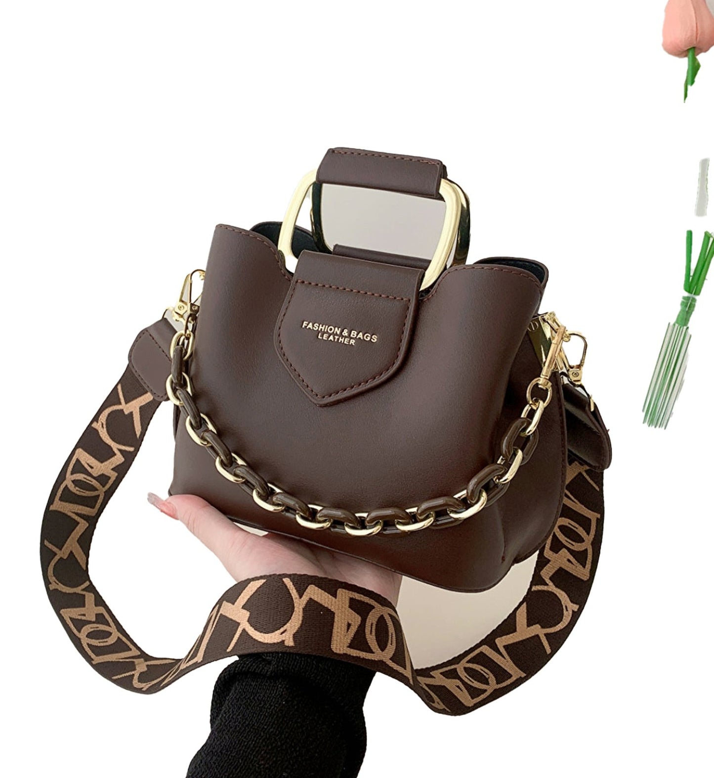 Fashion Top Handle Bucket Bag Chic Design