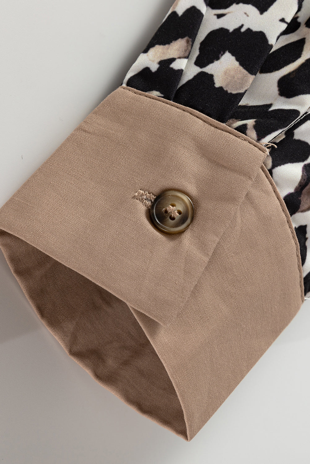 Leopard Print Flared Dress Long Sleeve Mini