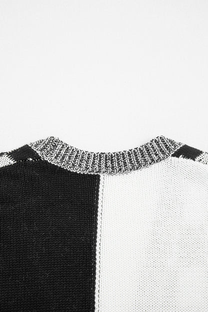 Black Checkered Cardigan For Trendy Style