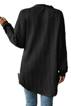 Chestnut Knit Cardigan With Pockets