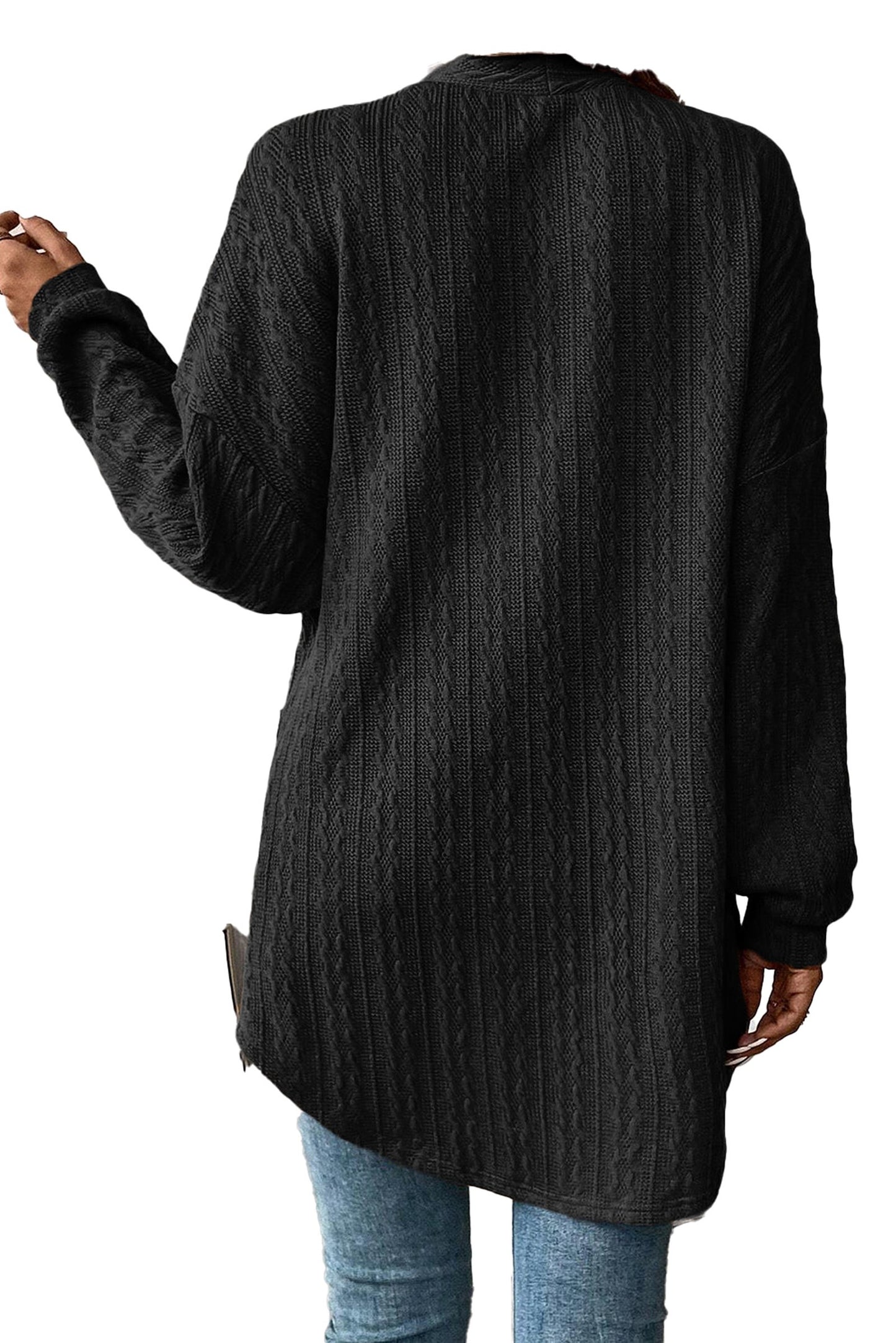 Chestnut Knit Cardigan With Pockets