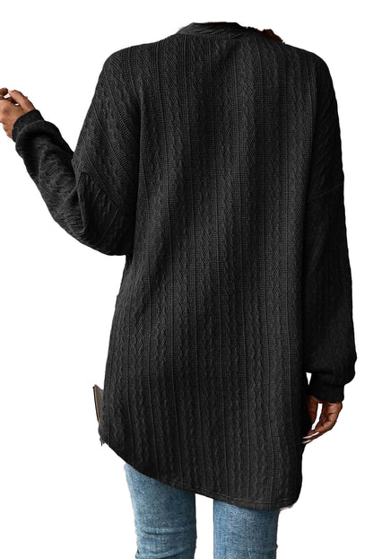 Chestnut Knit Cardigan With Pockets