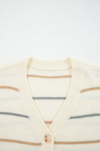 Multicolour Striped Cardigan Sweater