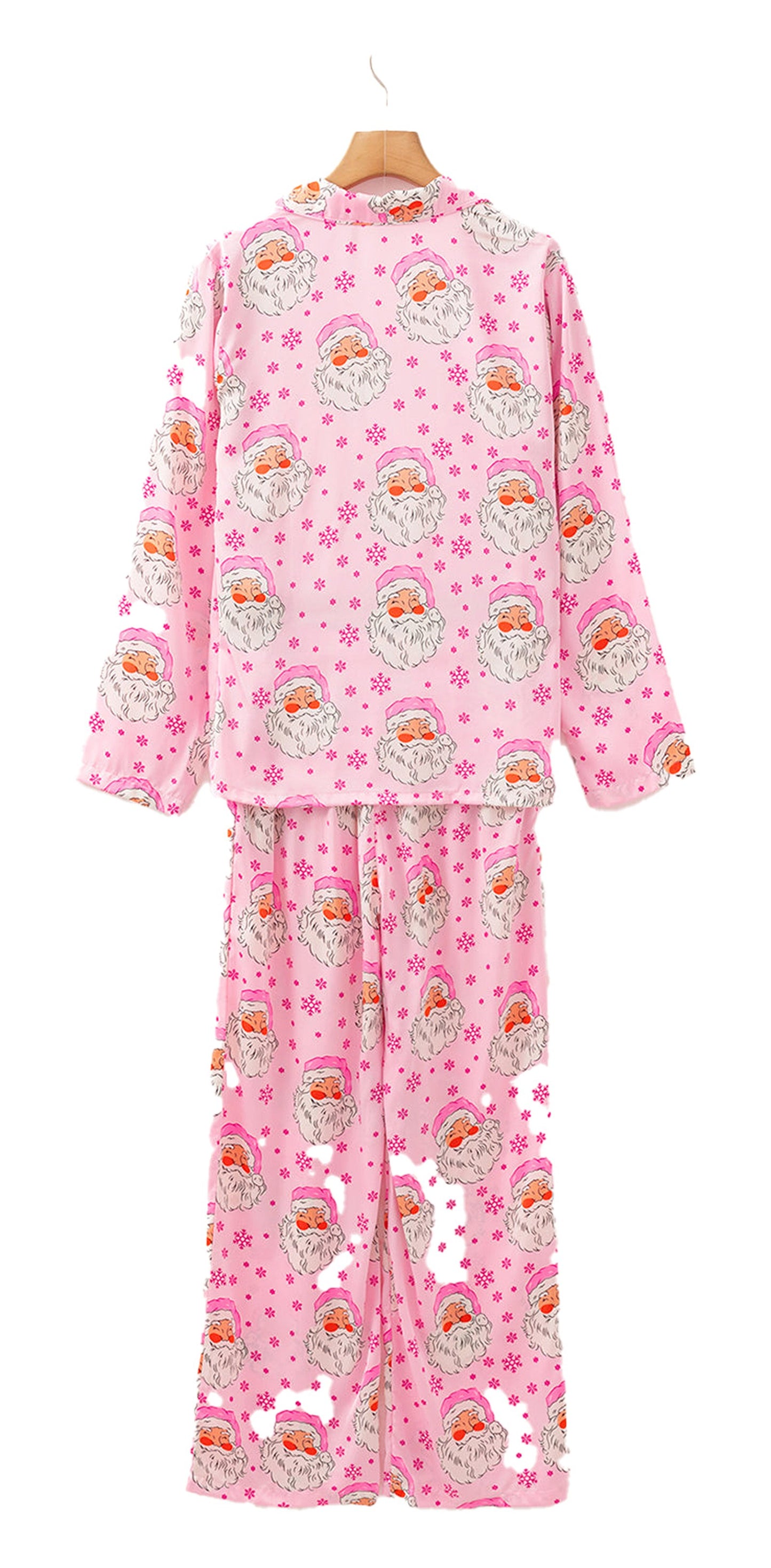 Pink Santa Christmas Pajama Set