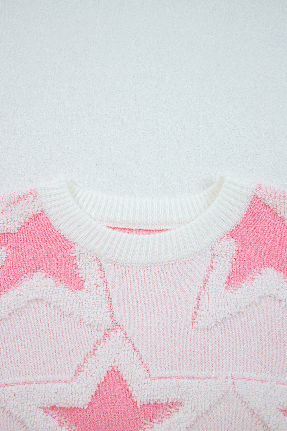 Pink Star Oversized Sweater For Cozy Style