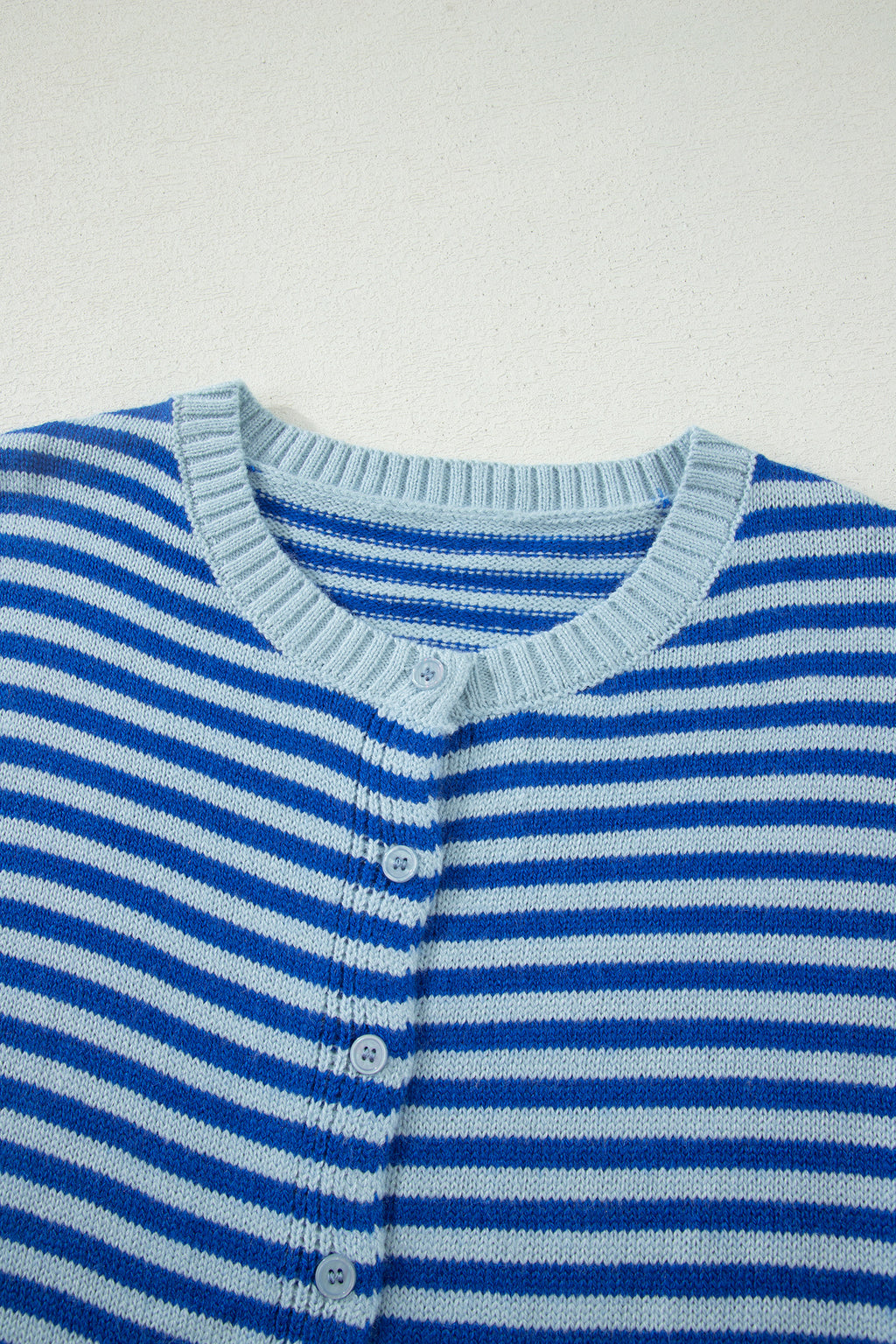 Cable Knit Cardigan Men in Striped Design