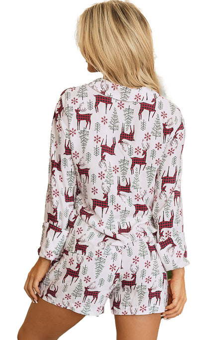 White Christmas Deer Lounge Set For Comfort