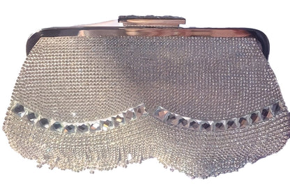 Rhinestone Evening Satchel Bag