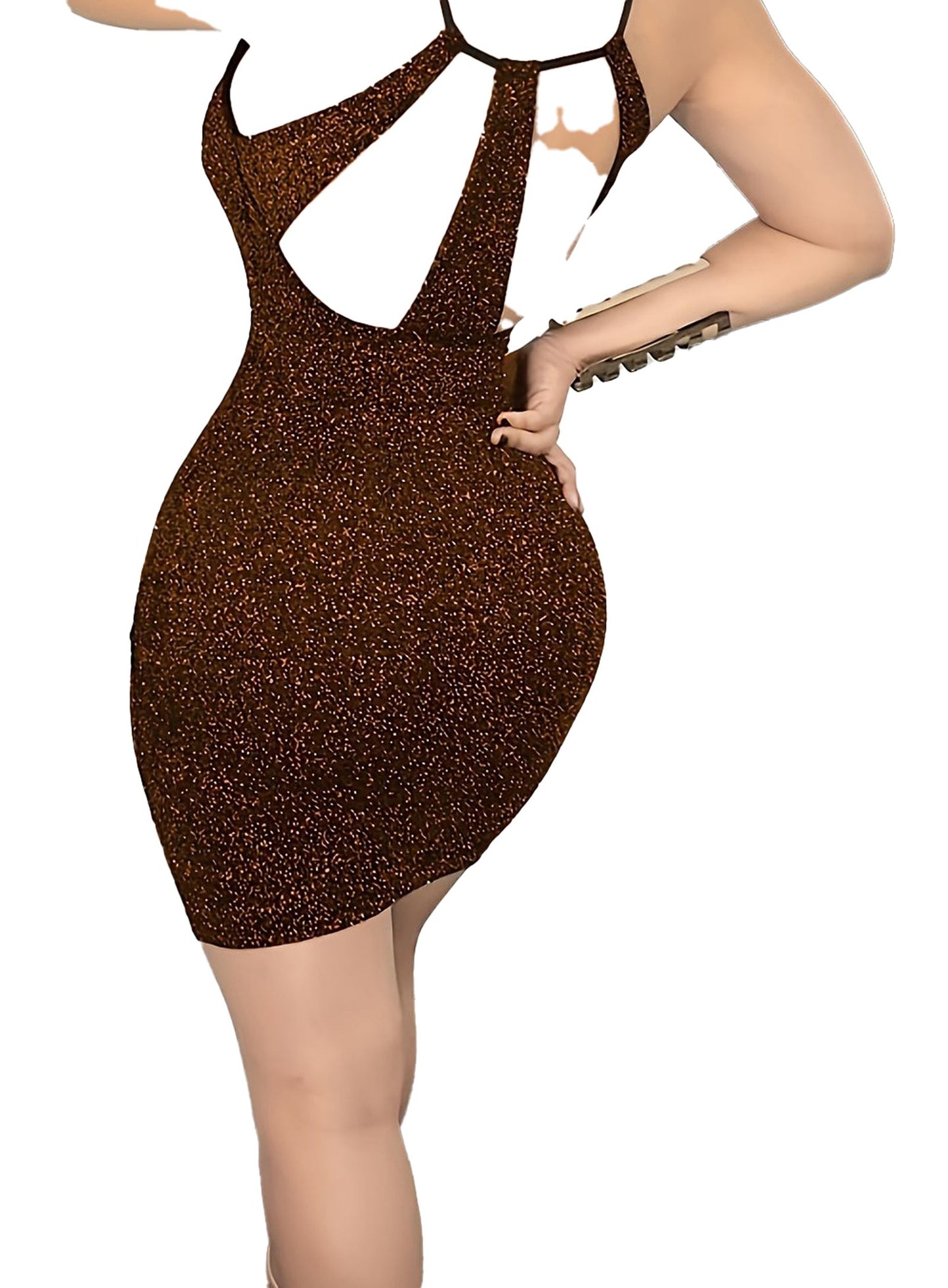 Backless Cami Mini Dress Sparkly Style