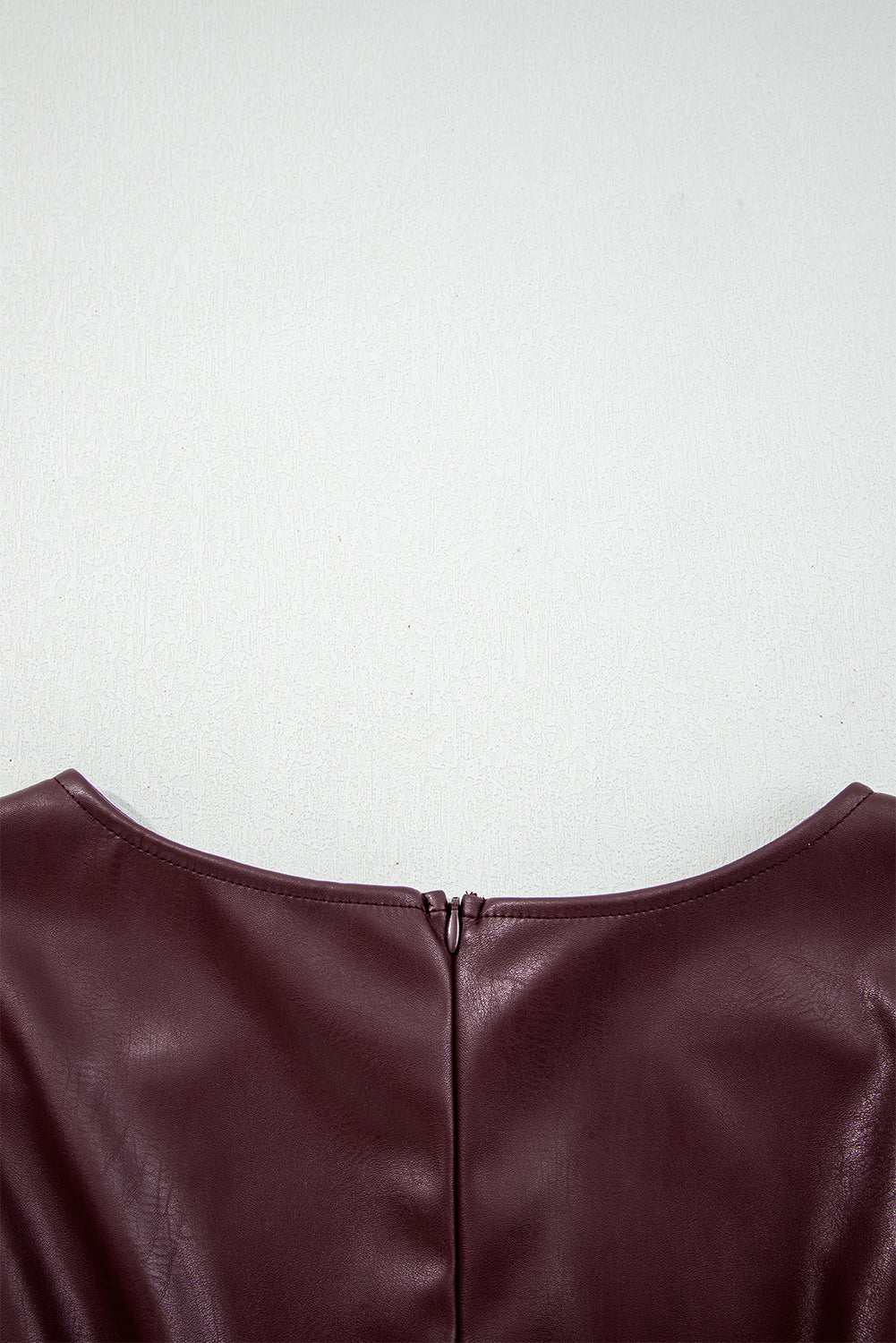 Vegan Leather Mini Dress Sleeveless A-Line