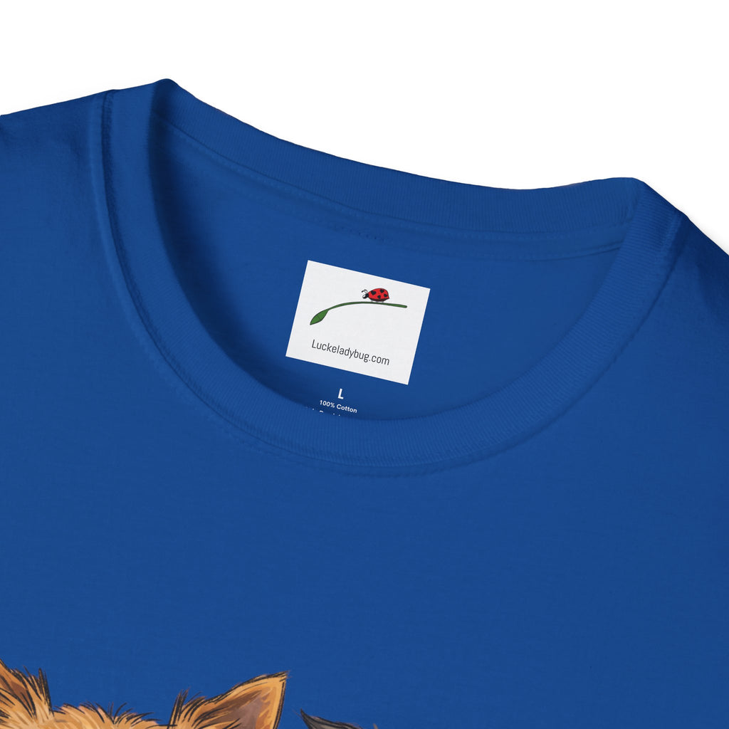 Camiseta LuckeLadybug para mujer con la imagen de una linda mamá yorkshire terrier