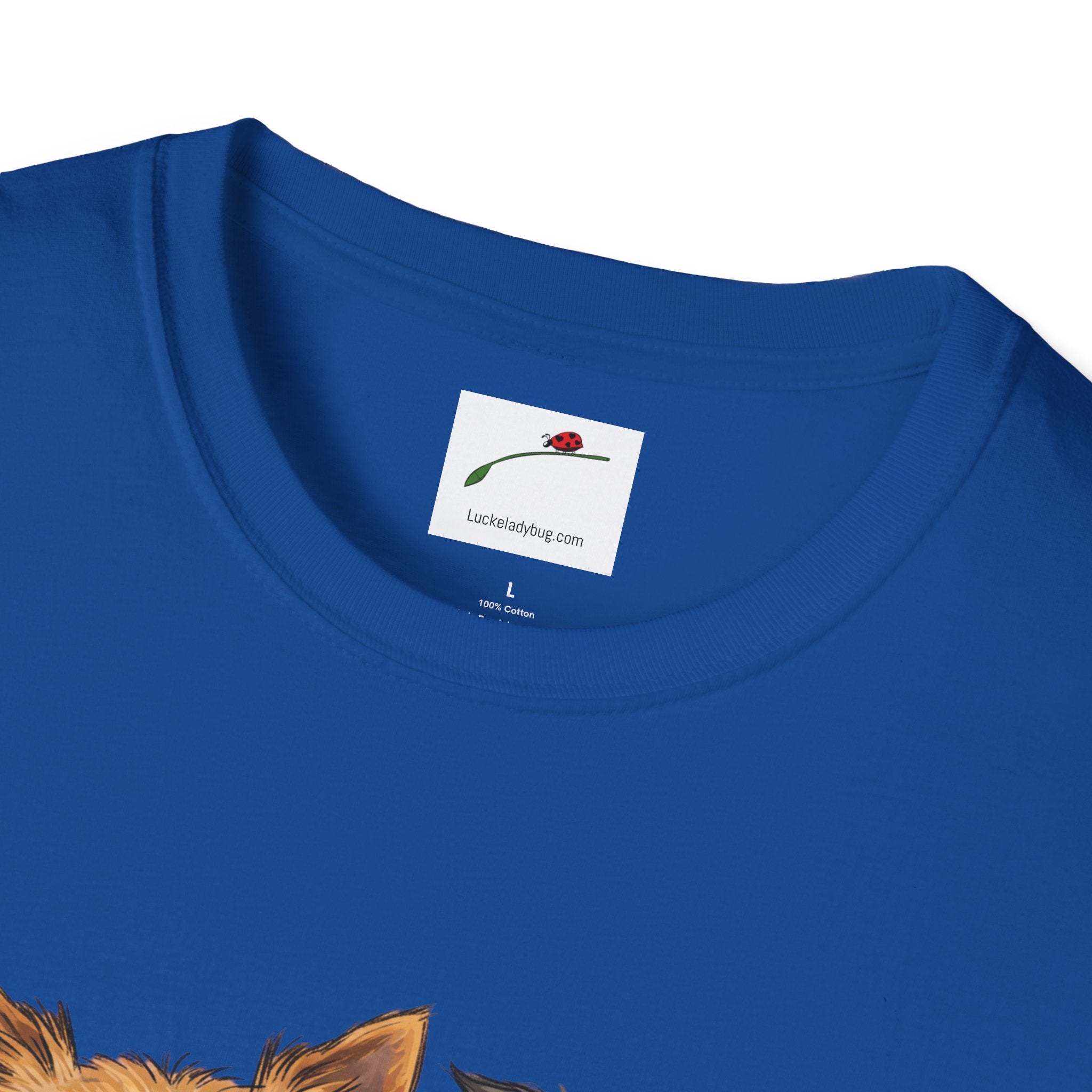 Camiseta LuckeLadybug para mujer con la imagen de una linda mamá yorkshire terrier