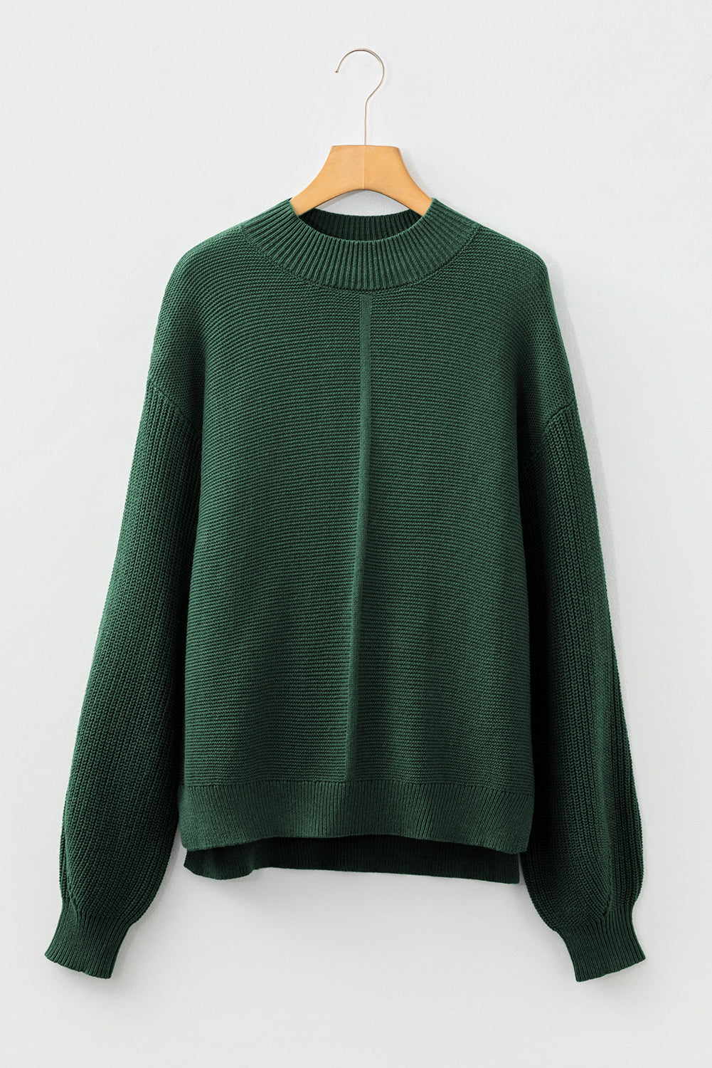 Mist Green Loose Sweater For Trendy Looks