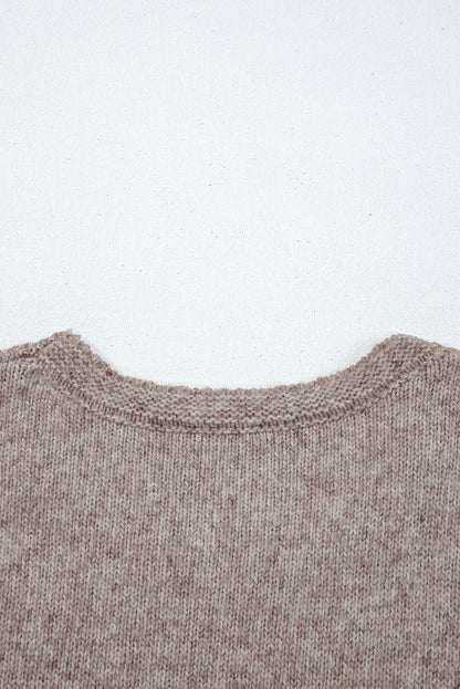 Gray Dot Detail Sweater For Trendy Style
