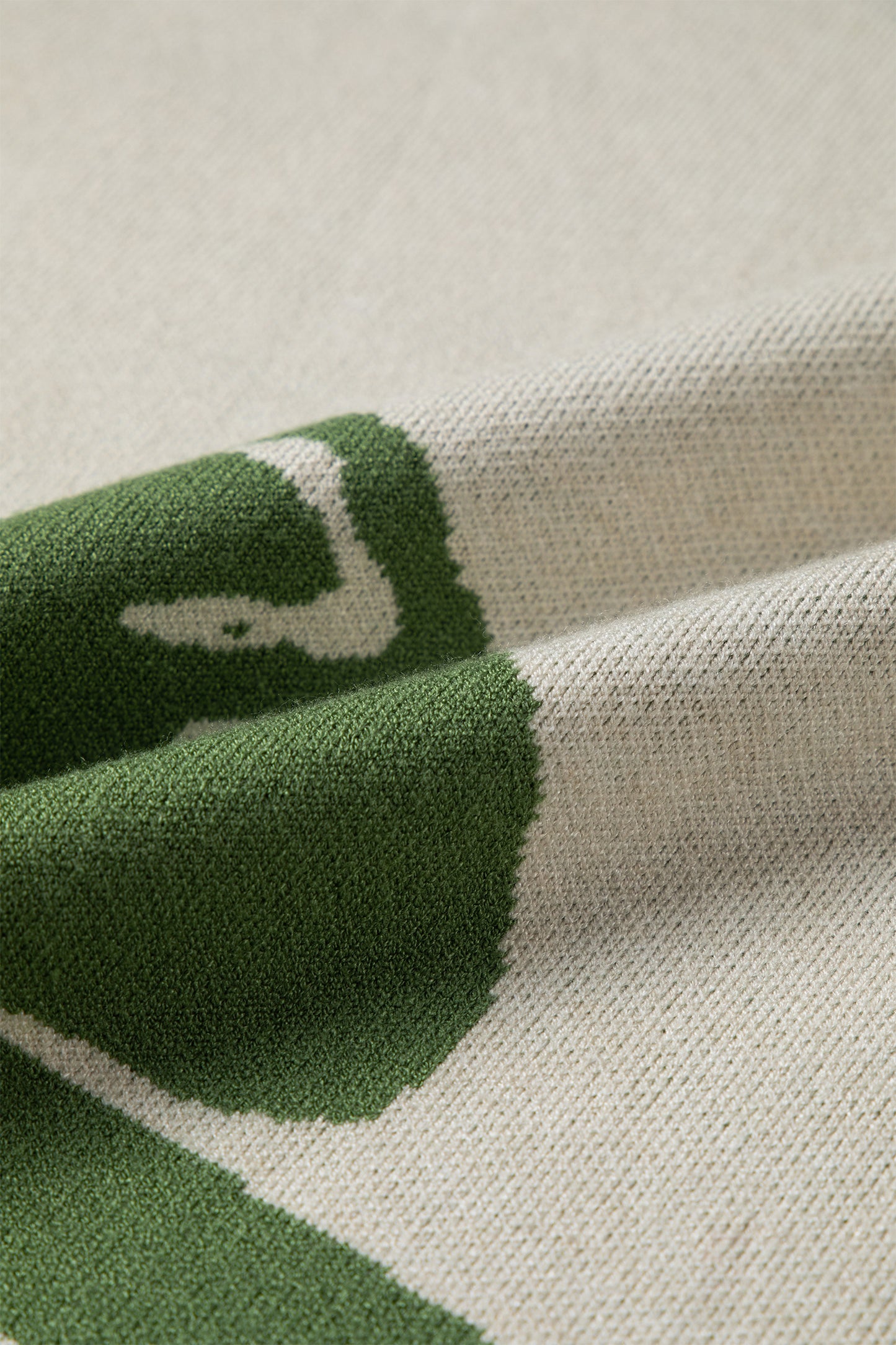 Green Flower Pattern Sweater For Women