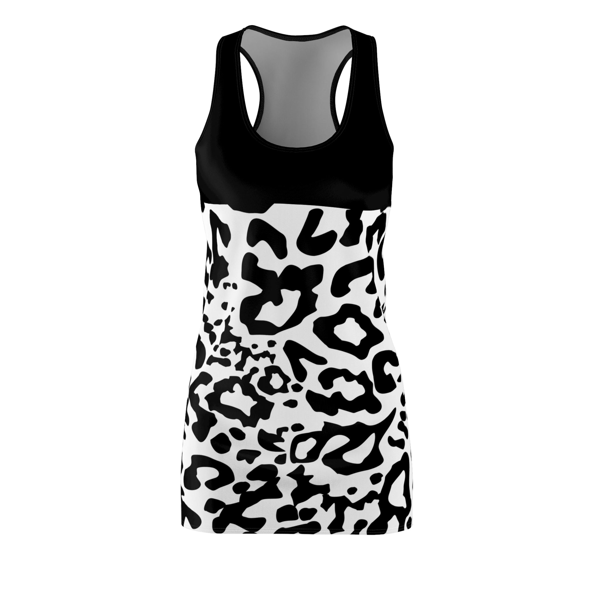 Black White Summer Dress Womens Racer Back