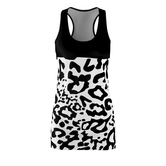 Black White Summer Dress Womens Racer Back