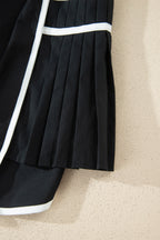 Bonbon Contrast Trim Pleated Casual Active Shorts