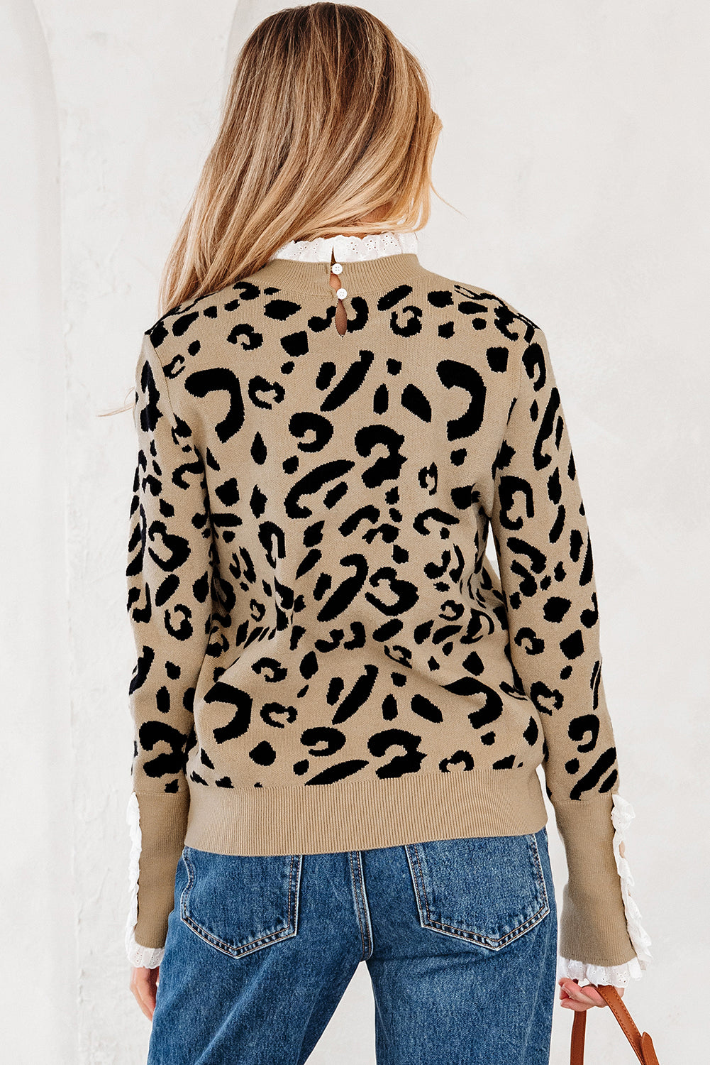 Brown Leopard Print Sweater For Style