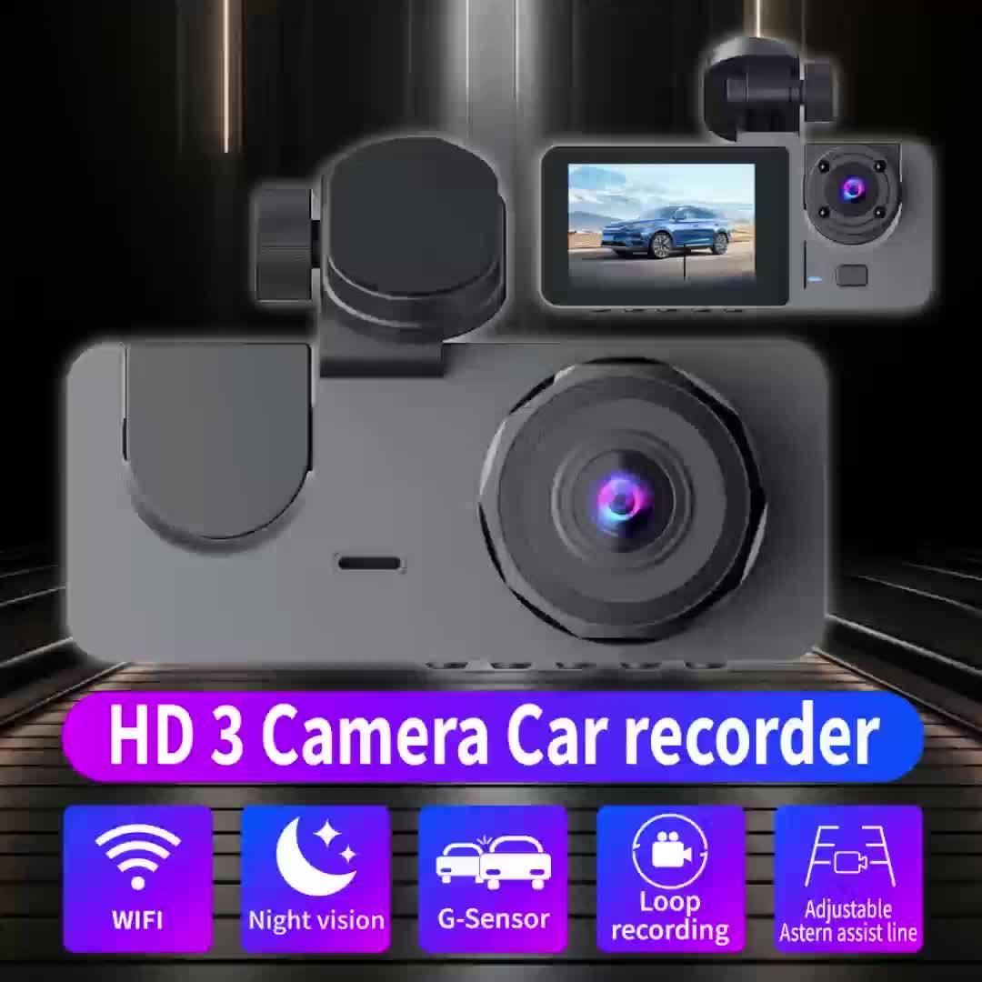 Triple Lens Car Dash Cam With Night Vision