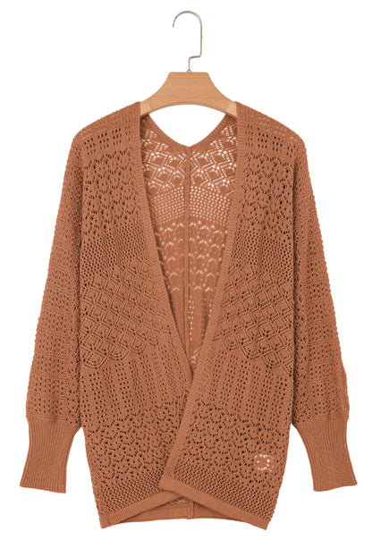 Open Front Knit Cardigan For Effortless Style