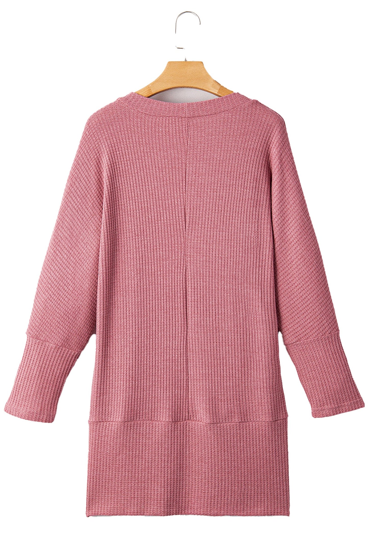 Mineral Red Waffle Knit Cardigan