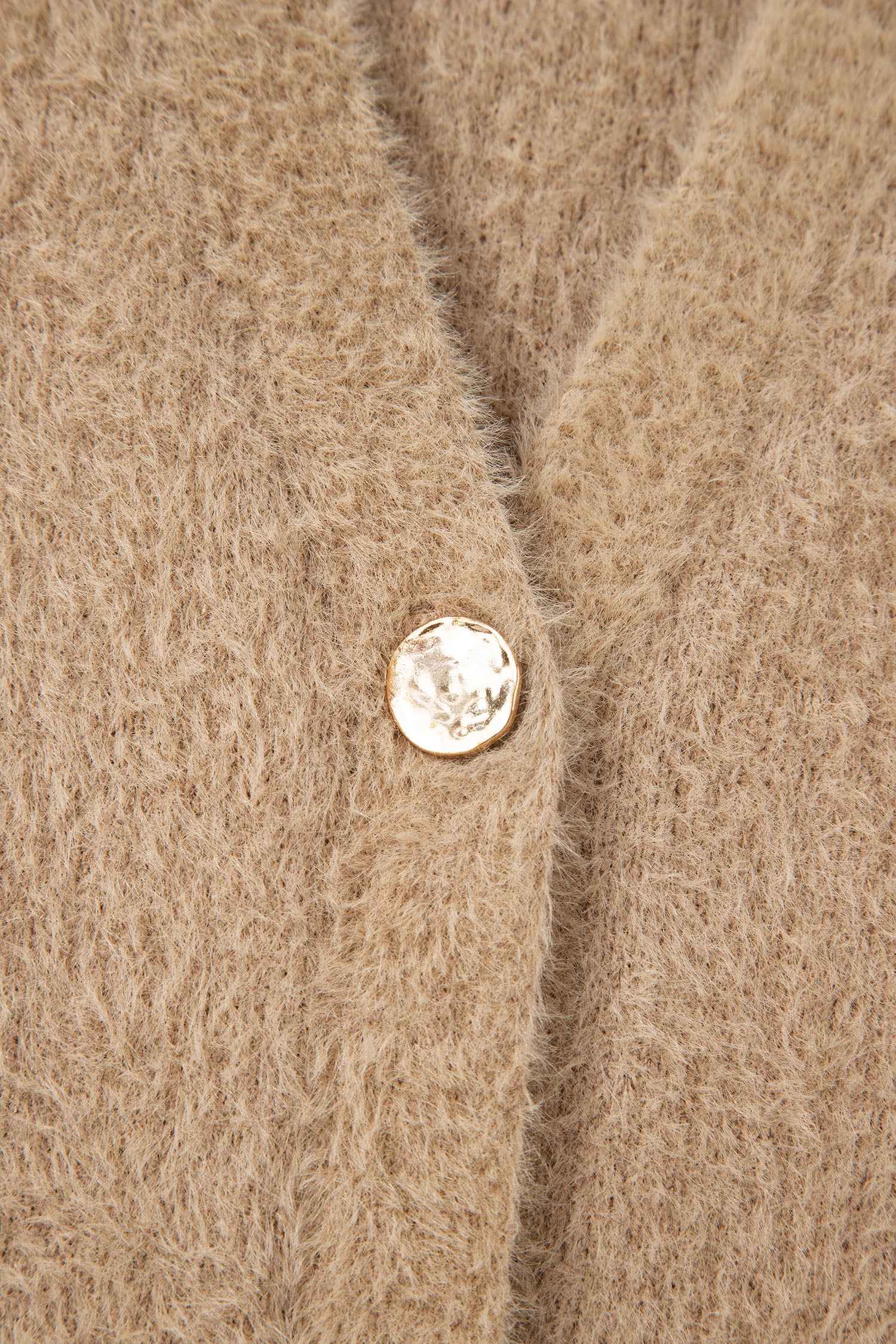 Dear-Lover Smoke Gray Fuzzy Cardigan For Cozy Style