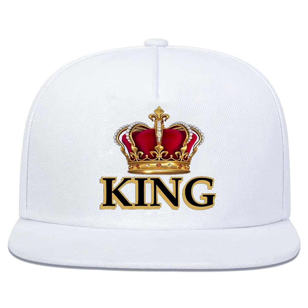 Crown King Flat Brim Cap Trendy Style