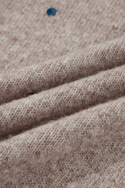 Gray Dot Detail Sweater For Trendy Style