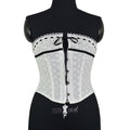 White Corset Top with Lace Trim