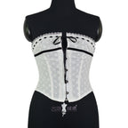 White Corset Top with Lace Trim