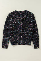 Aruba Blue Rhinestone Sweater Cardigan