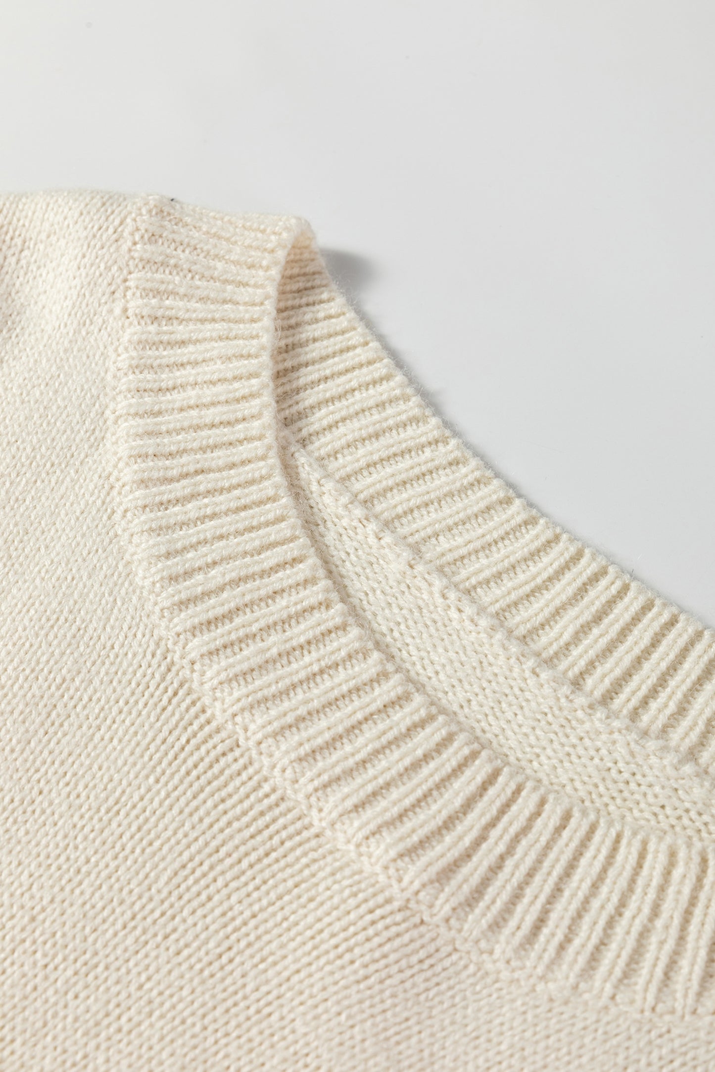 Beige Embroidered Floral Sweater