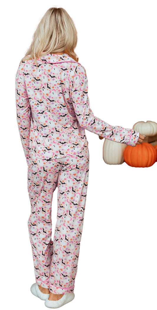 Pink Halloween Pajama Set For Cozy Nights
