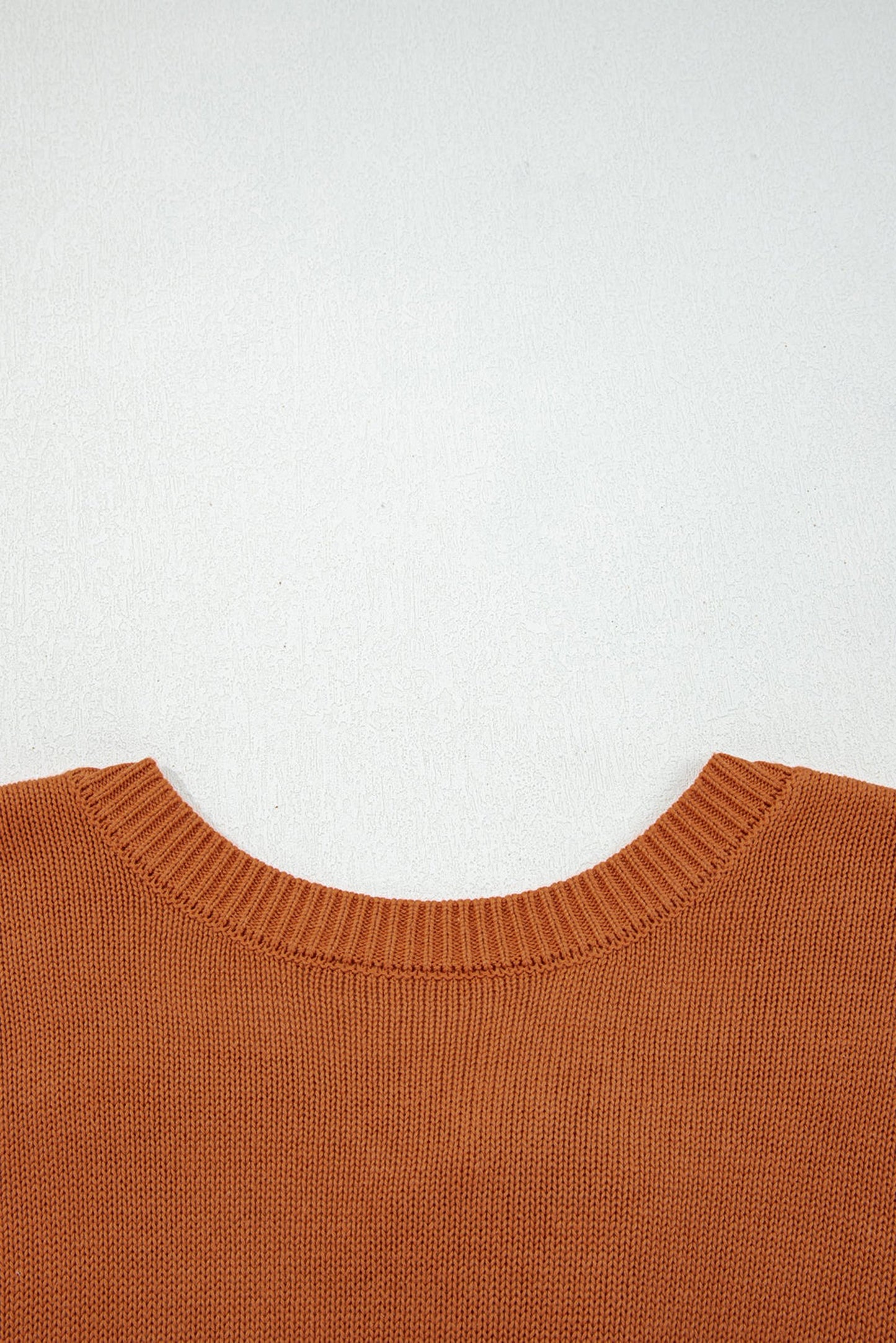 Gold Flame Ribbed Trim Sweater