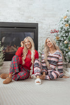 Red Plaid Christmas Lounge Set