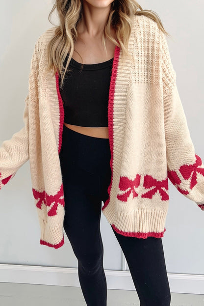 Dear-Lover Apricot Bow Cardigan For Cozy Style