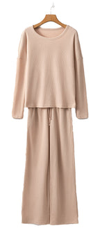 Parchment Textured Lounge Set Pajama Set