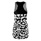 Black White Summer Dress Womens Racer Back