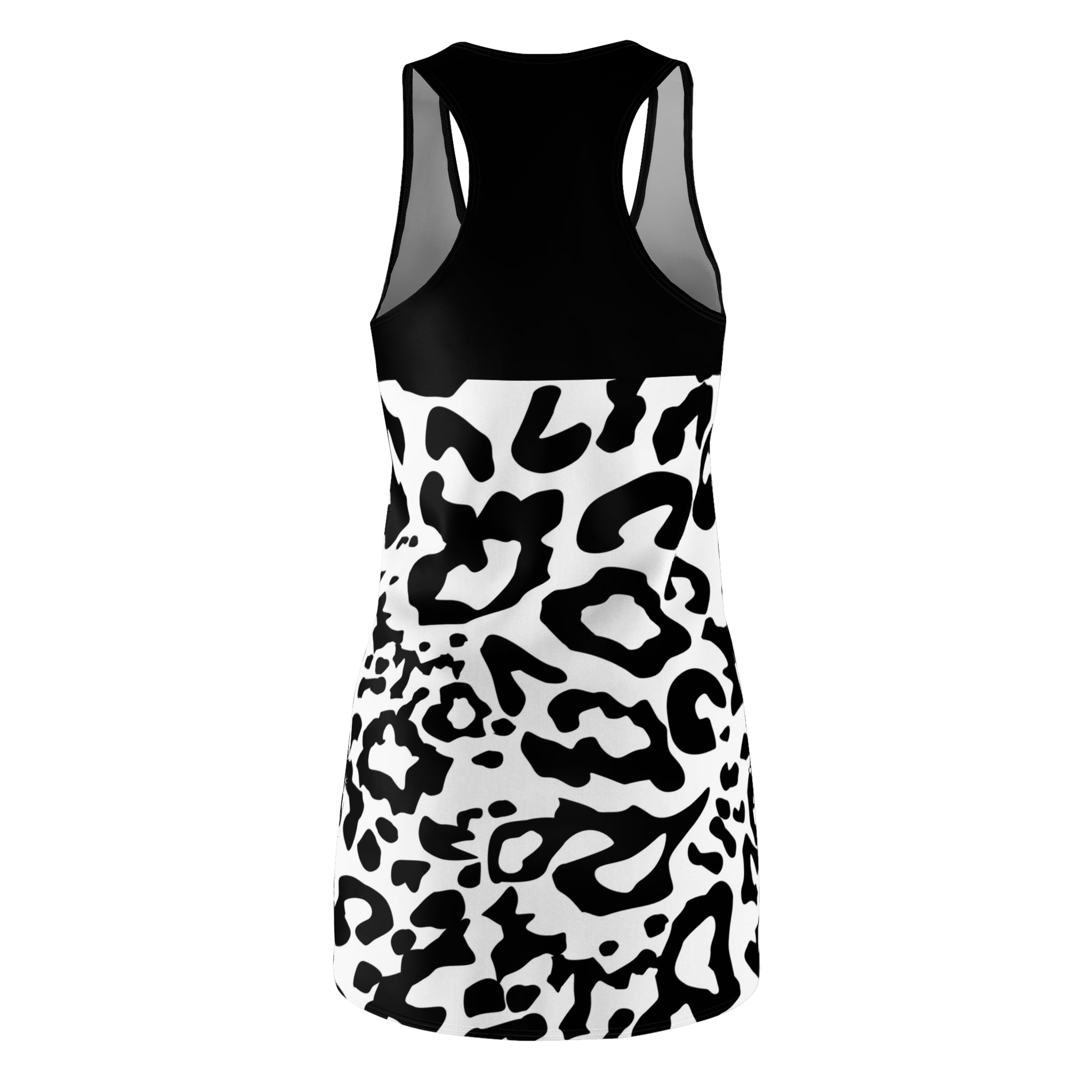 Black White Summer Dress Womens Racer Back
