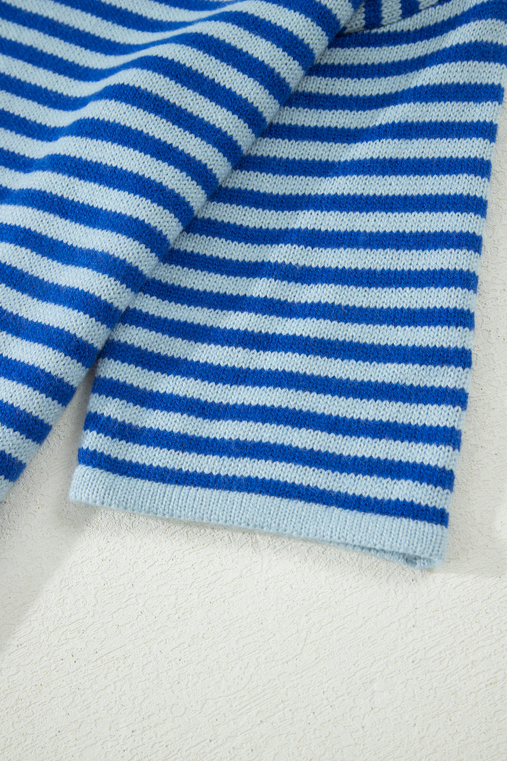 Cable Knit Cardigan Men in Striped Design