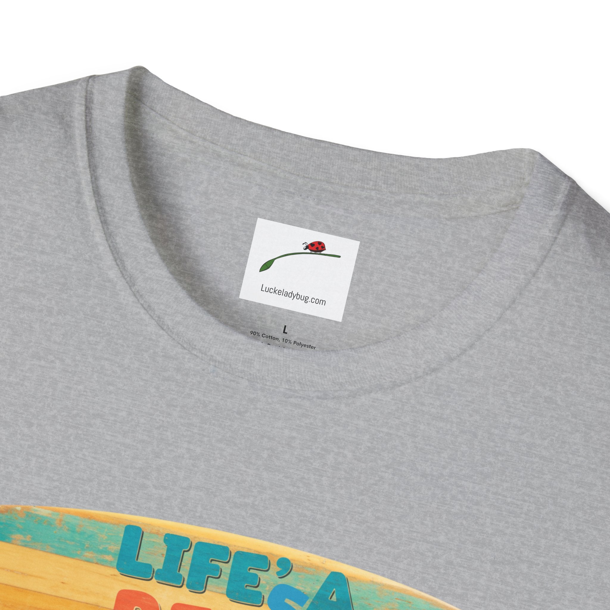 Lifes A Beach Text Stylish Summer Apparel Softstyle T-Shirt
