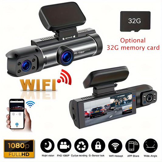 1080p Wifi Dash Cam For Cars With Night Vision